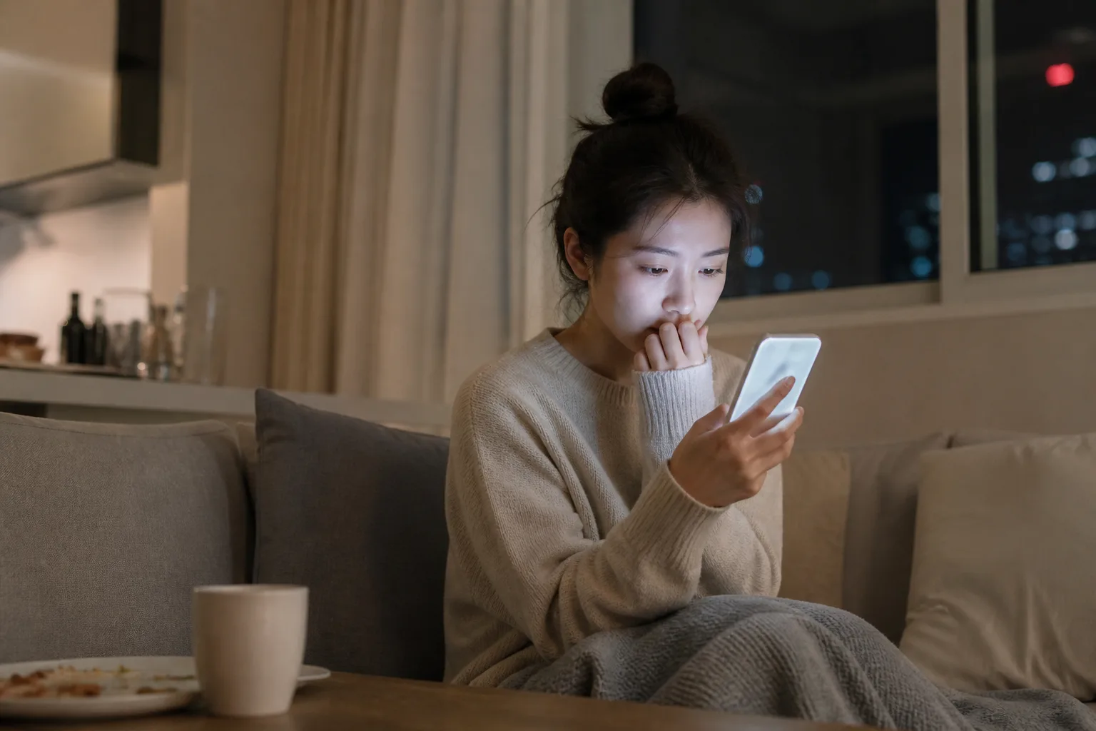 데이트 후 연락을 언제 해야 할지 망설여질 때 상황을 일상 공간에서 차분히 마주하는 한국 성인들의 자연스러운 모습