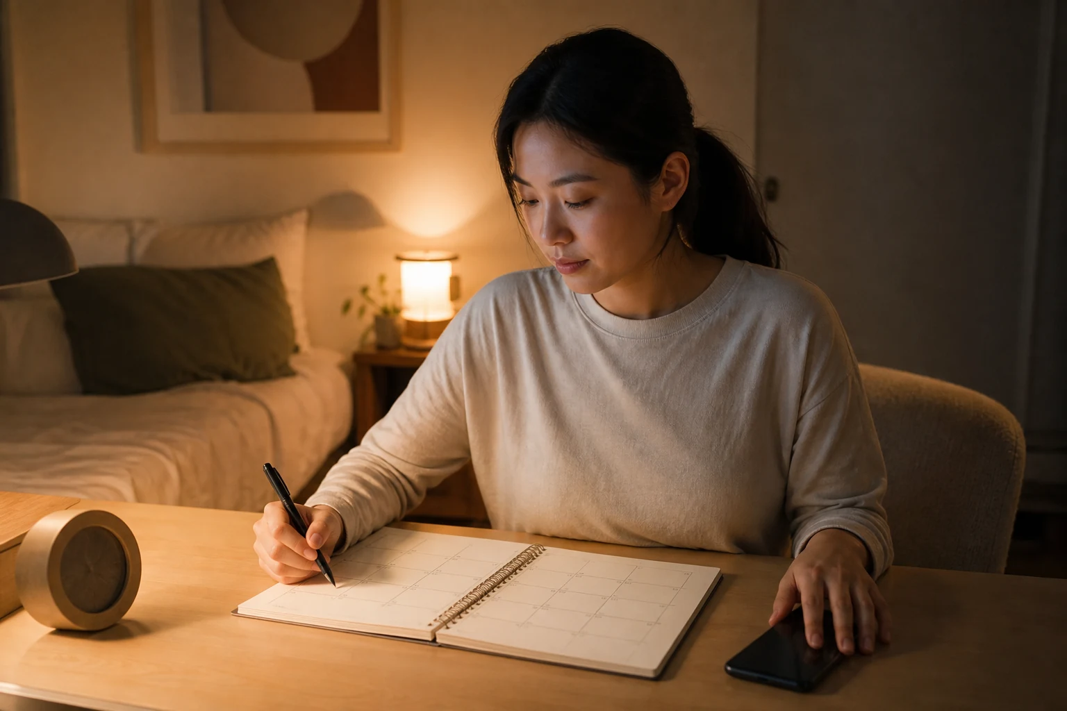 늦은 밤 연락을 바로 받지 않고 낮 시간의 정식 약속을 제안하는 사람