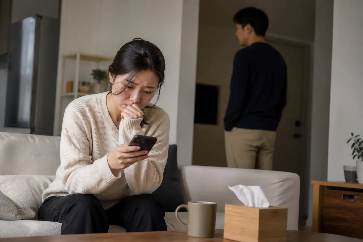 통화 직후 헤어지자는 말을 들었다면 상황을 일상 공간에서 차분히 마주하는 한국 성인들의 자연스러운 모습