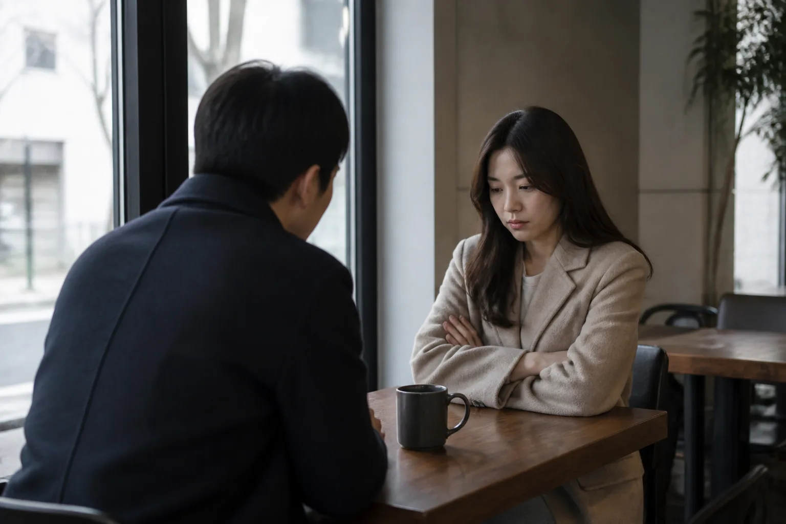 다시 만났는데 상대가 너무 차갑다면 상황을 일상 공간에서 차분히 마주하는 한국 성인들의 자연스러운 모습