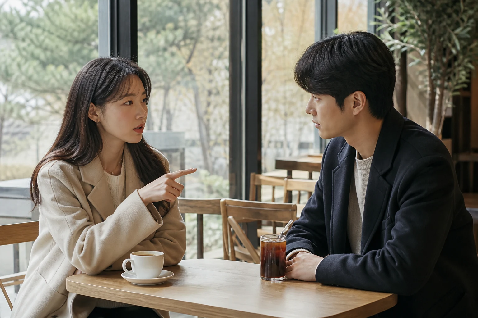 세 번째 만남 뒤 다정한 분위기와 관계의 확답을 구분해 직접 질문하는 두 사람