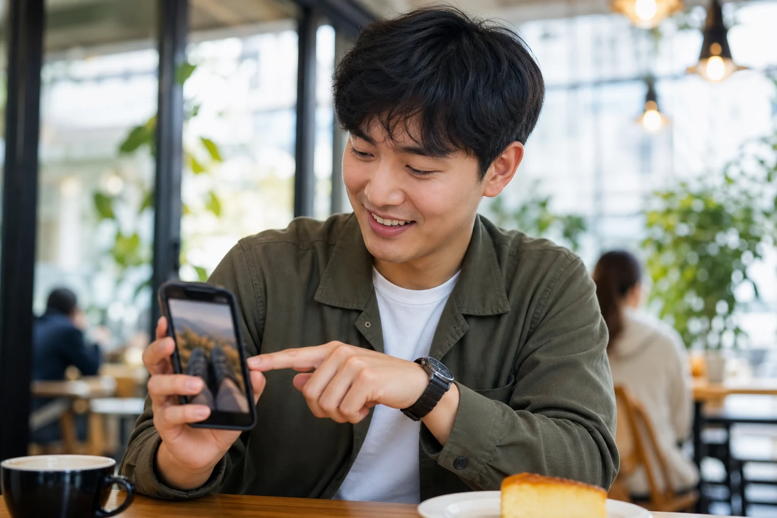 앱 프로필의 실제 취미 사진 한 장을 보고 짧고 답하기 쉬운 첫 질문을 보내는 사람