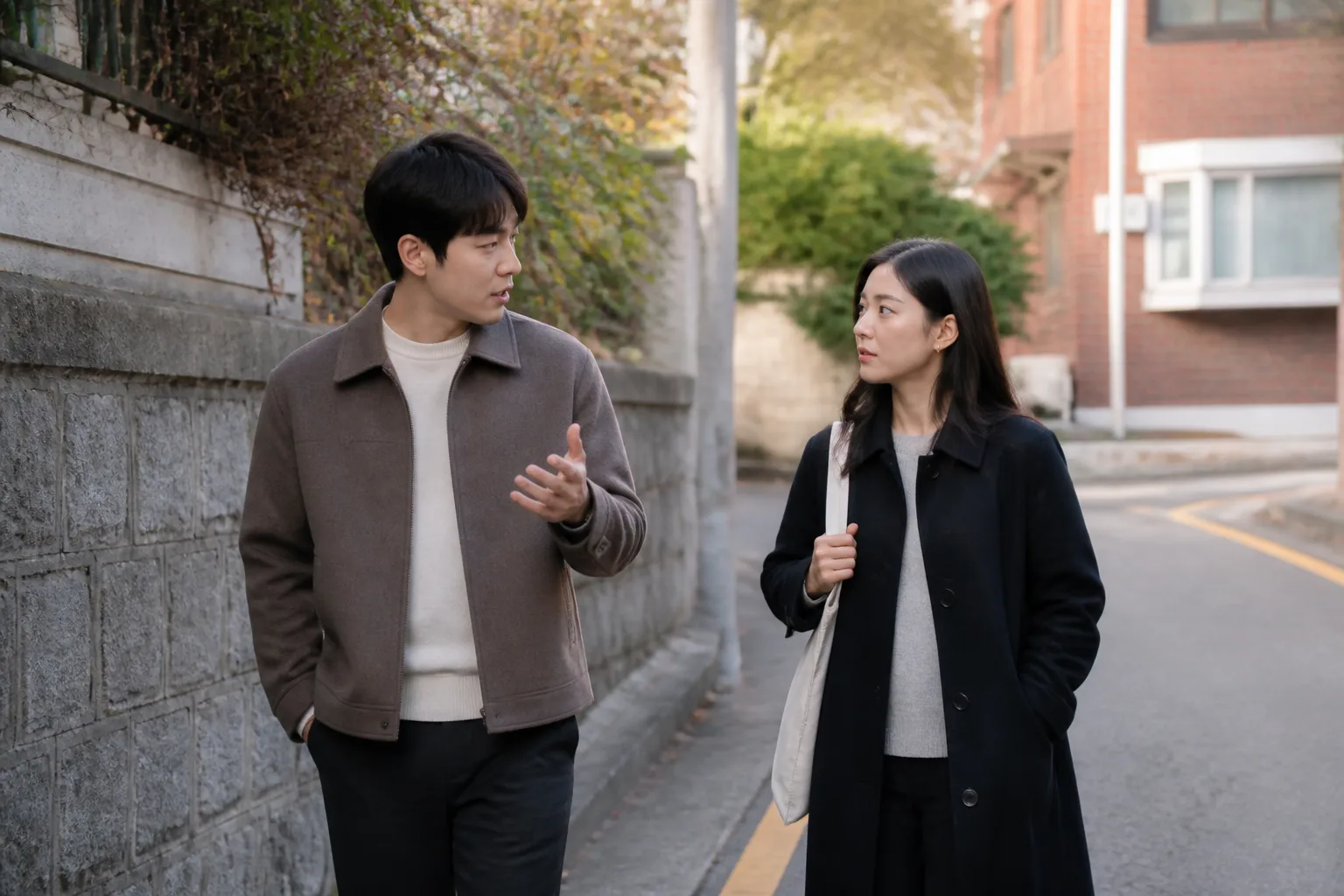 결혼이나 동거 얘기를 먼저 꺼내기가 조심스러울 때 상황을 일상 공간에서 차분히 마주하는 한국 성인들의 자연스러운 모습