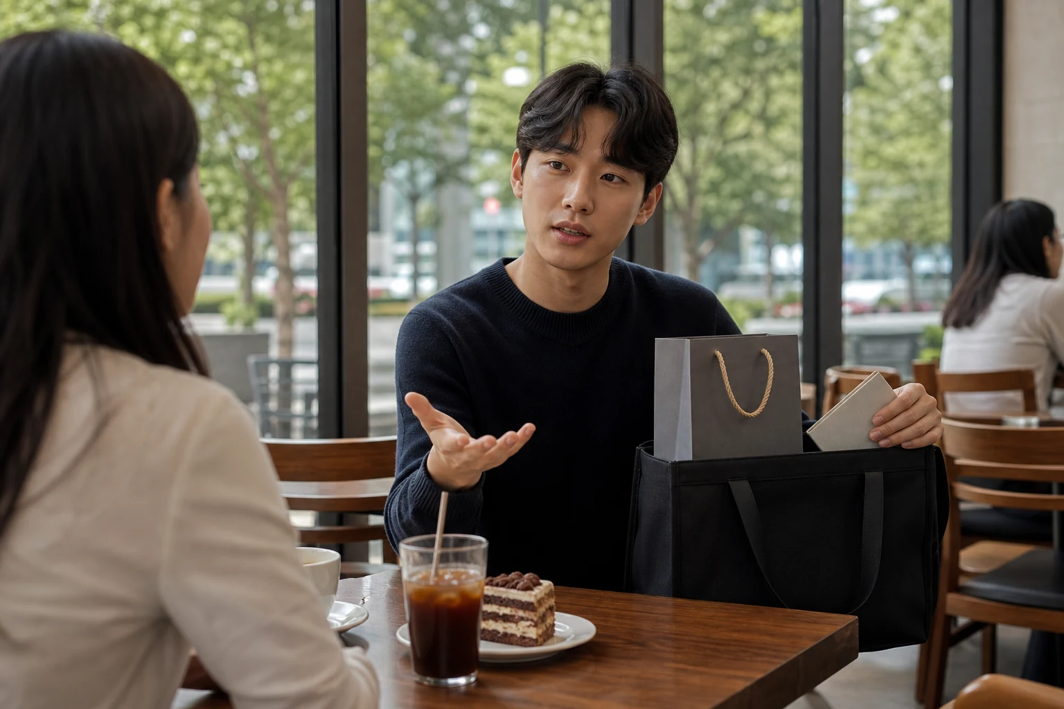 애매한 상대에게 한 번만 마음을 확인한 뒤 선물과 추가 제안을 치워두는 남성