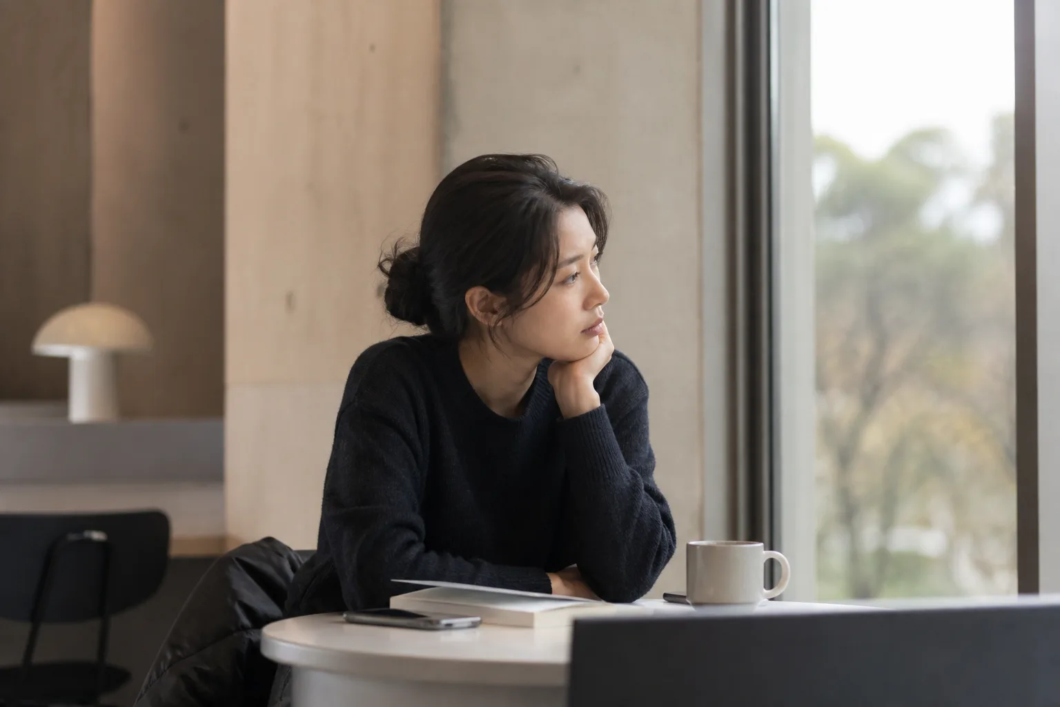 함께 보낸 다음 날 불안이 커질 때 상황을 일상 공간에서 차분히 마주하는 한국 성인들의 자연스러운 모습