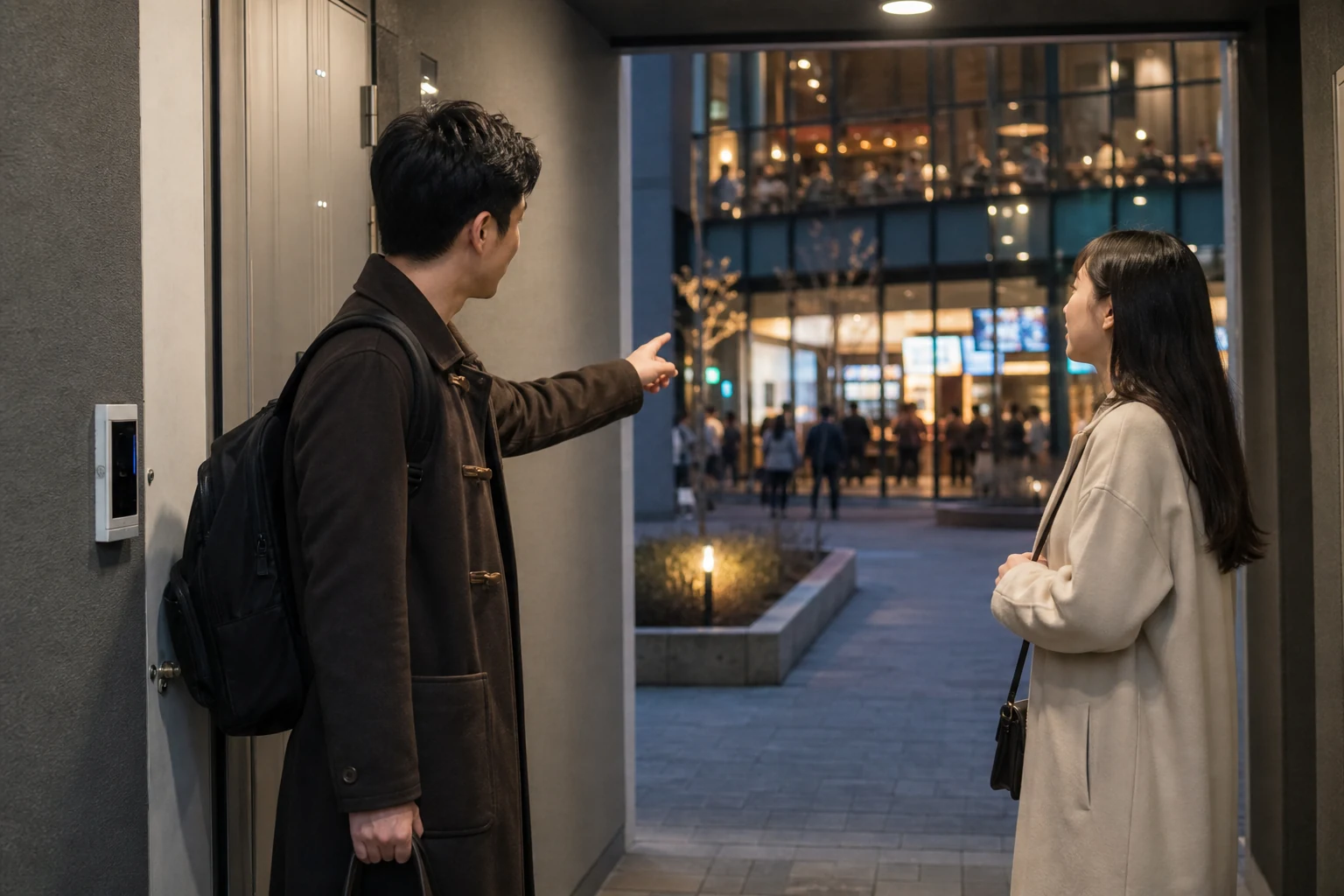 집으로 가자는 제안 대신 사람이 많은 공개 영화관 로비를 선택하고 상대가 그 거리를 존중하는 장면