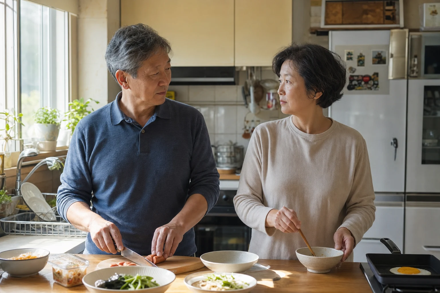 차를 사이에 두고 관계가 달라진 뒤 남은 안도와 서운함을 함께 살피는 연인의 모습