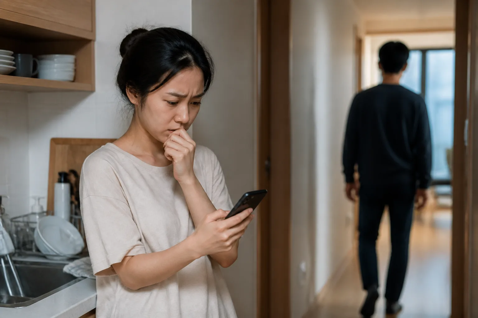 싸운 뒤 상대가 연락을 뚝 끊어버릴 때 상황을 일상 공간에서 차분히 마주하는 한국 성인들의 자연스러운 모습