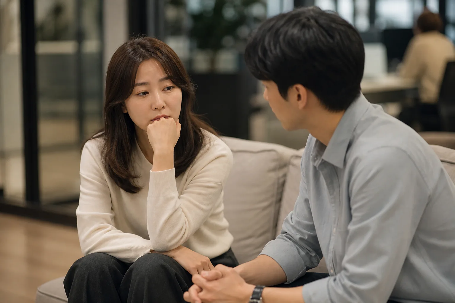 위험한 건 아닌데 자꾸 찜찜한 마음이 남을 때 상황을 일상 공간에서 차분히 마주하는 한국 성인들의 자연스러운 모습
