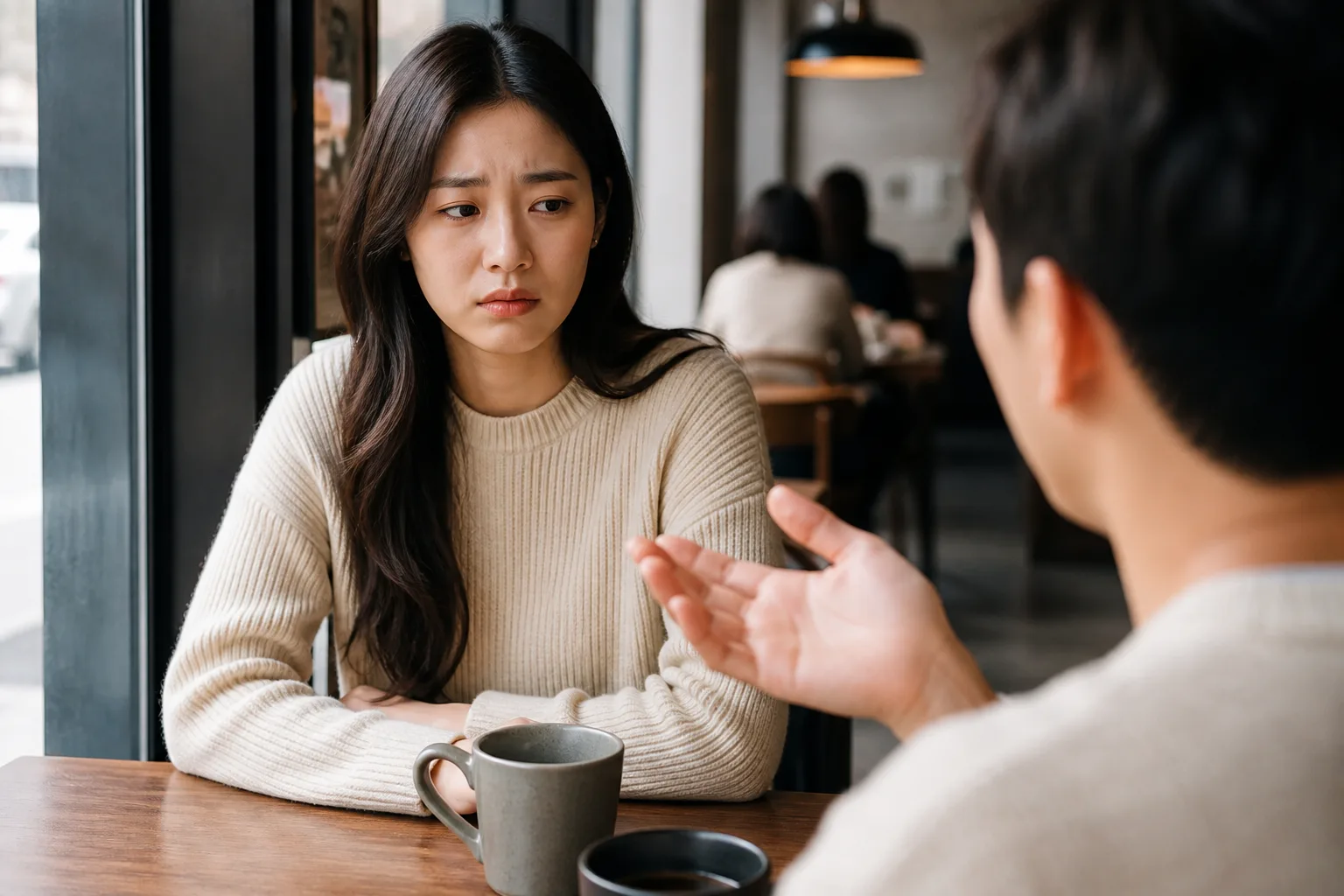 見た目の話題をやんわり切り替える女性