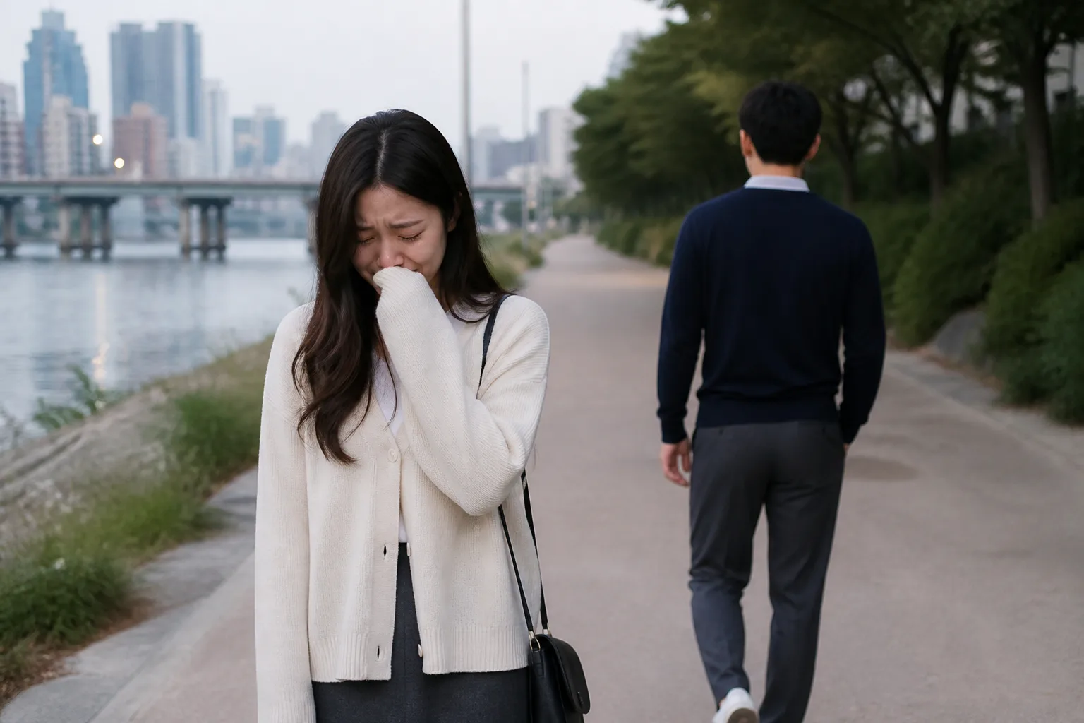 A quiet breakup note beside a phone left untouched, suggesting closure without another reply