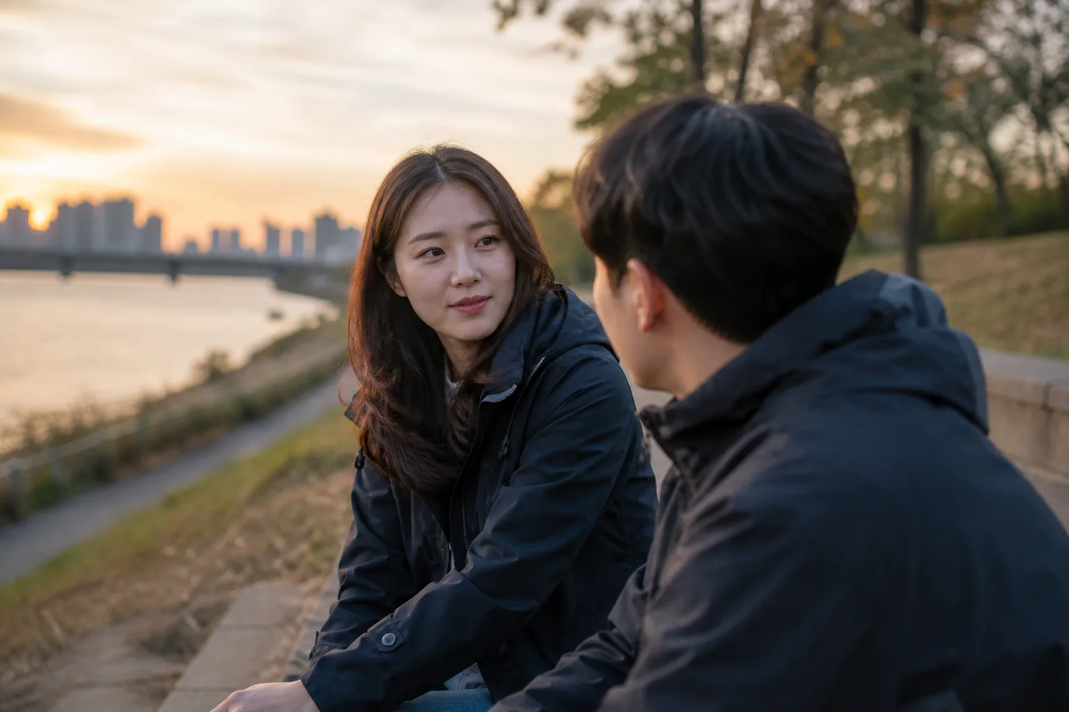 취미 모임에서 만난 사람에게 자꾸 기대하게 될 때 상황을 일상 공간에서 실제 행동과 표정으로 마주하는 한국 성인의 자연스러운 모습