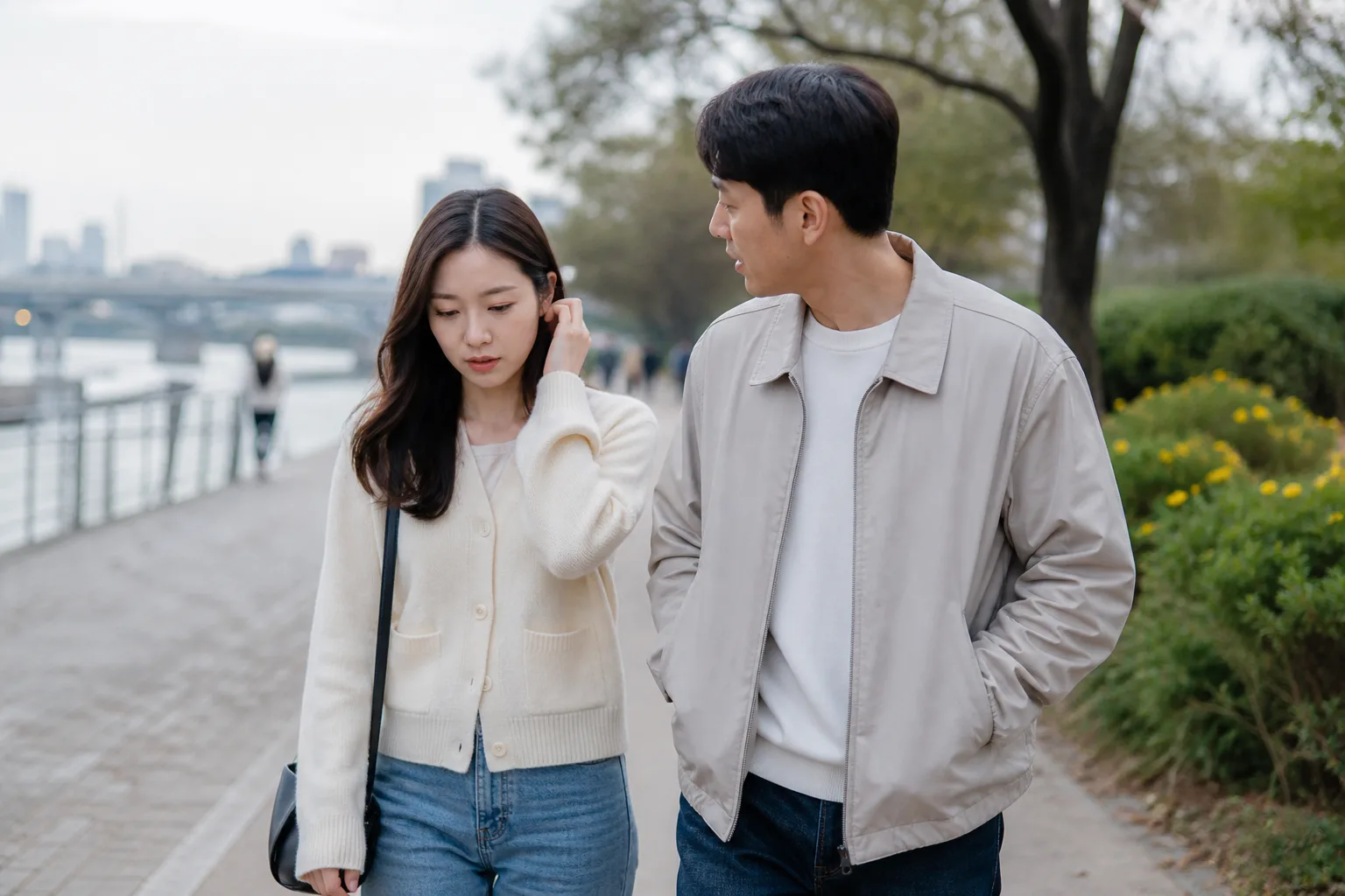데이트 비용 이야기가 민망해서 계속 피하게 될 때 상황을 일상 공간에서 차분히 마주하는 한국 성인들의 자연스러운 모습