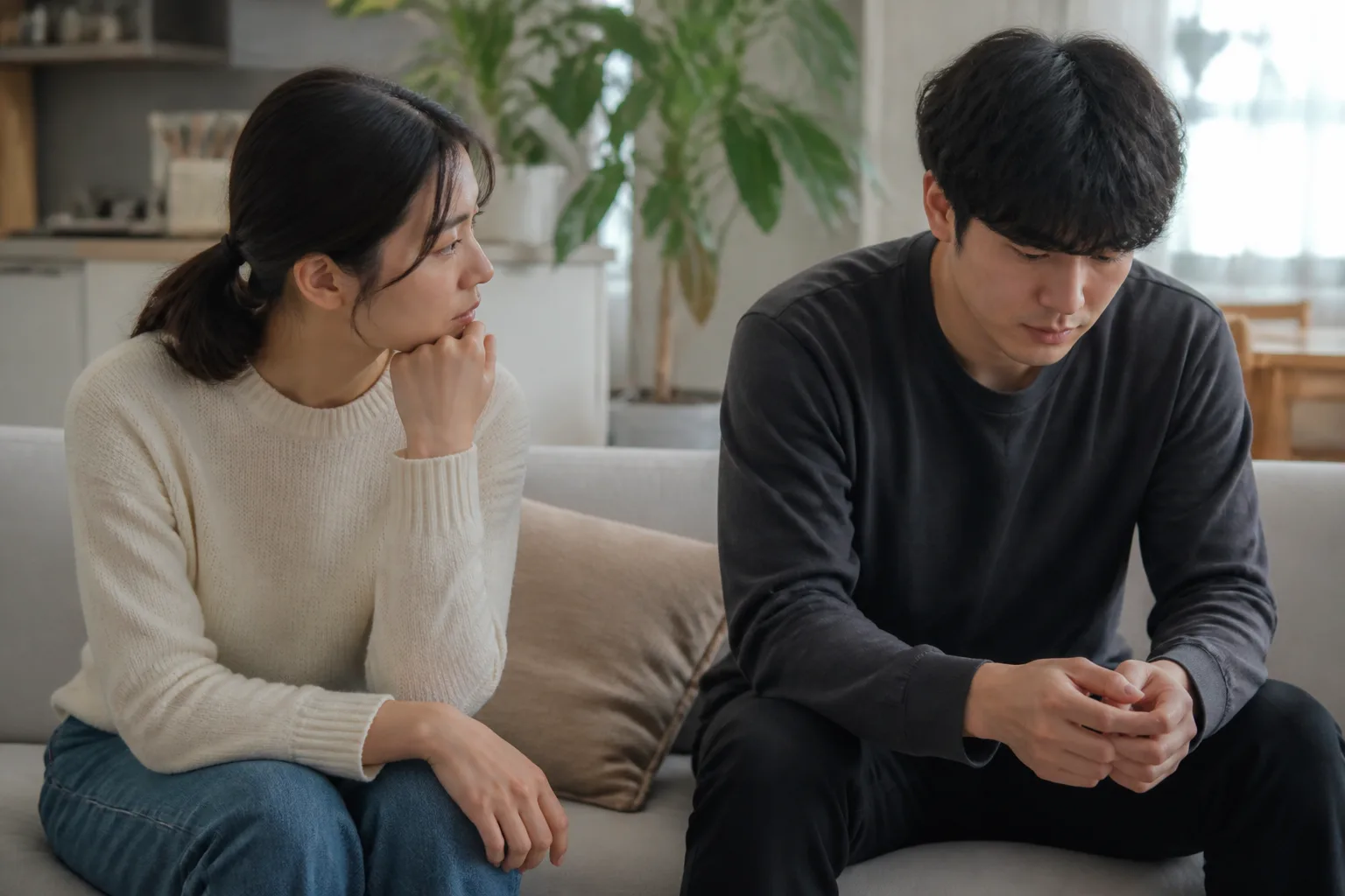 집이나 차처럼 빠져나오기 어려운 공간은 천천히 상황에서 집·카페·직장 같은 일상 공간에서 표정과 손짓으로 마음을 나누는 한국 성인들의 자연스러운 모습