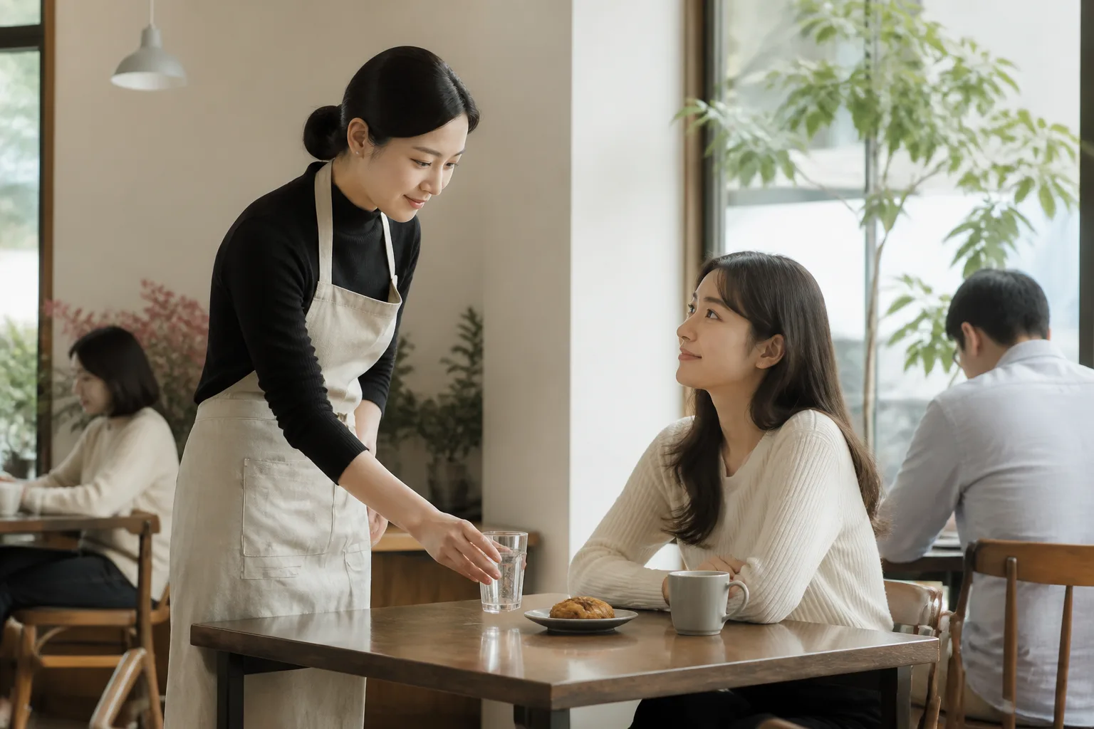 デート中の礼儀と気配りを見ている女性
