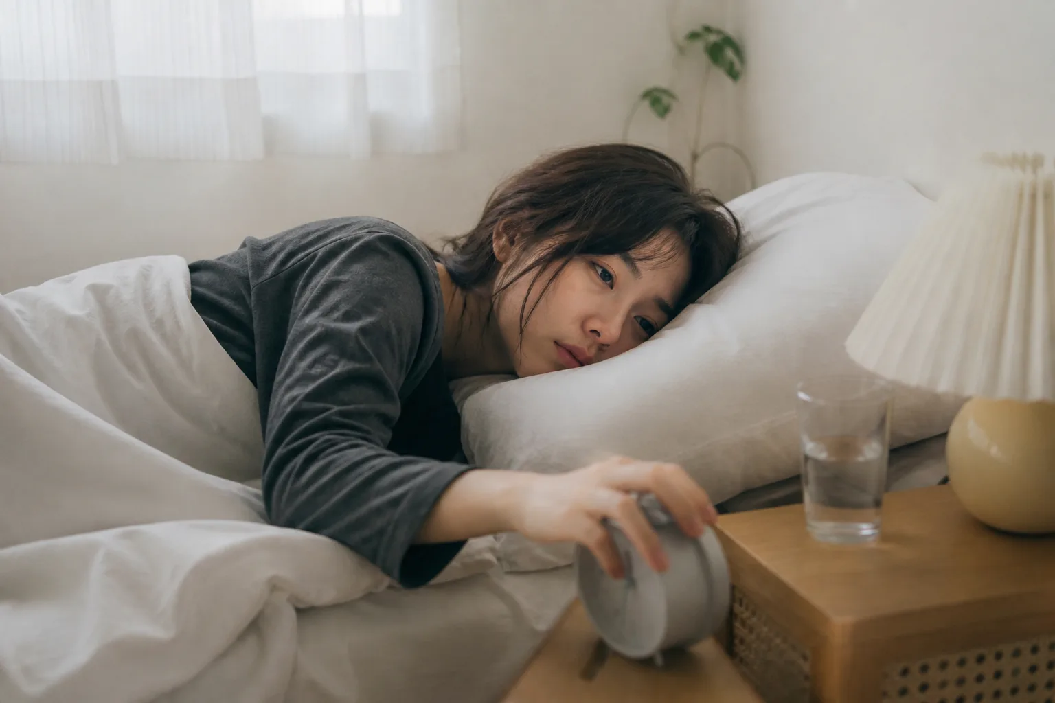보내려던 긴 메시지를 멈추고 휴대전화를 내려놓은 채 현관 밖으로 나갈 준비를 하는 사람