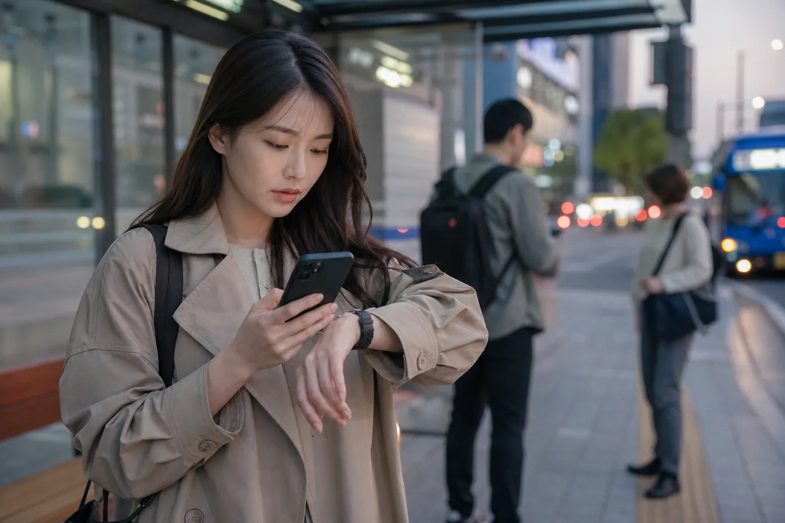 만나도 될지 확신이 안 서는 약속이 있을 때 상황을 일상 공간에서 차분히 마주하는 한국 성인들의 자연스러운 모습