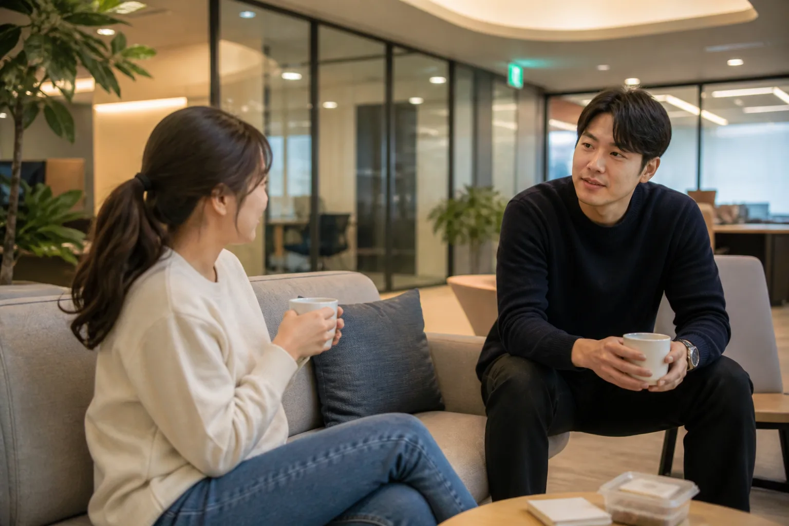 늦은 밤 연락을 바로 받지 않고 낮 시간의 정식 약속을 제안하는 사람